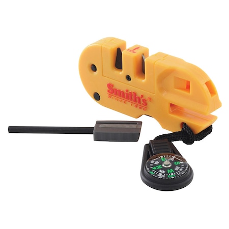 Smiths Smith's Carbide/Ceramic/Diamond Knife Sharpener and Survival Tool 1000 Grit 1 pc 50364